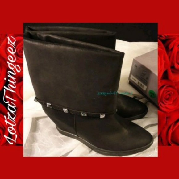 Jennifer Lopez Shoes - 🌹Jennifer Lopez RHEENA Black Bling Studs Boots